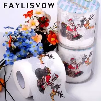 1 рулон милый Санта-Клаус с Рождеством туалетная бумага стол гостиная креативное украшение белый
