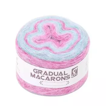 1 рулон мохера и шерсти переливающегося цвета крючком ручная вязка яркие шарфы