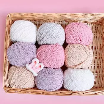 1 рулон Мягкая пушистая шапка шарф ручной работы шерстяная пряжа трикотажная пряжа полиэстер