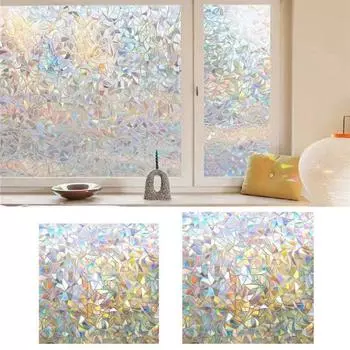 1 рулон, наклейка на окно «Ловец Солнца», ПВХ, защита конфиденциальности, Радуга, Полумесяц, Луна, стеклянное покрытие, статическое украшение для окна, пленка, наклейка 30cm