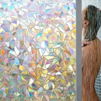 1 рулон, наклейка на окно «Ловец Солнца», ПВХ, защита конфиденциальности, Радуга, Полумесяц, Луна, стеклянное покрытие, статическое украшение для окна, пленка, наклейка 30cm