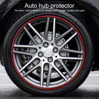 1 рулон наклейки для шин, клей на 360 градусов, встроенная высокая защита, мягкая термостойкость красный