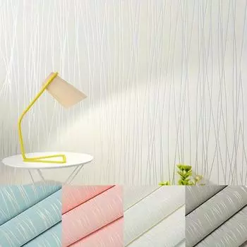 1 рулон несамоклеящихся 3D-обоев в полоску, изготовленных из нетканого экологически чистого материала, влагостойкого и легкого 53*950cm/20.87*374in