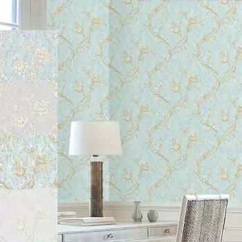 1 рулон несамоклеящихся обоев с скандинавским цветочным узором, изготовленных из нетканого экологически чистого материала, влагостойких и легких