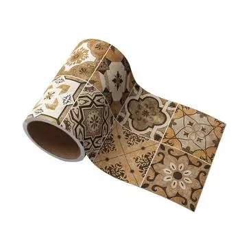 1 рулон обоев с цветочным принтом, наклейка на стену, фон, самоклеящаяся водонепроницаемая наклейка на плитку, декоративная полоса на талии 10x500 см 10*500CM