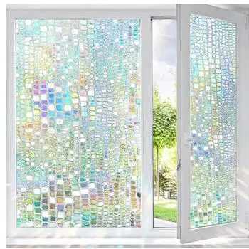 1 рулон оконной пленки, красочная радужная защитная пленка для конфиденциальности, УФ-защита, стеклянная наклейка для дома, двери ванной комнаты M