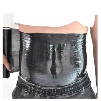 1 рулон осмотической пластиковой бумаги для обертывания тела, сжигание талии от целлюлита, похудение, обертывание для похудения, формирователь талии для женщин чёрный