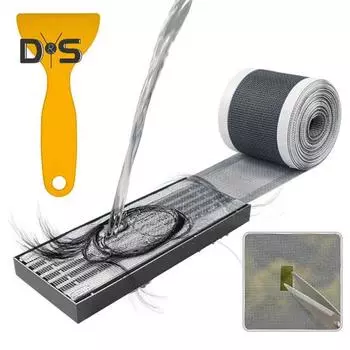 1 рулон, отличный липкий фильтр для дренажа волос, плотно прилегающий, практичный, простой в установке, фильтр для дренажа волос чёрный