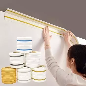 1 рулон Плинтус Наклейка на стену Наклейка на кромку ПВХ Угловая линия Наклейка на потолочную отделку