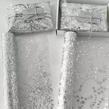 1 рулон подарочной упаковки тюля флористический упаковочный материал упаковка цветов марля украшения звездная сетка праздничные принадлежности