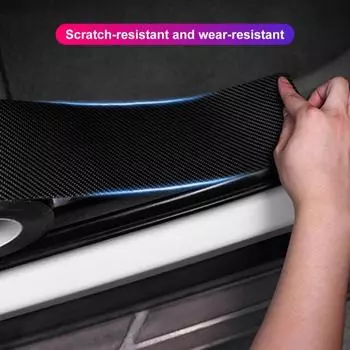 1 рулон, полоса для предотвращения столкновений, защита от царапин, текстура из углеродного волокна, 5D, бампер для порога автомобиля A
