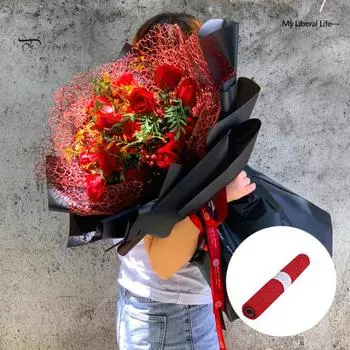 1 рулон, прочная полая многоразовая упаковочная сетка для цветов, свадебный букет, подарочная упаковка, марлевая поставка для вечеринок фиолетовый