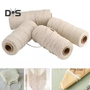 1 рулон, прочный шпагатный ремень, натуральный материал, прочный долговечный ремень для подарочной упаковки 1mm