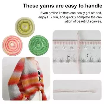 1 рулон пряжи градиента 133,9 дюйма пряжа мохер акрил и шерсть смесь