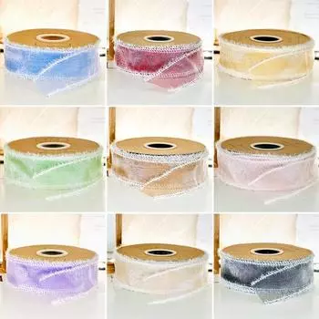 1 рулон пряжи «рыбий хвост» праздничные принадлежности аксессуары для волос 10 ярдов градиентная лента DIY кружевной бант заколка материал подарочная упаковка