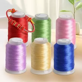 1 рулон пряжи трикотажная нить тканый материал вышивальная нить изготовление ювелирных изделий ледяная шелковая пряжа рукоделие шитье крючком линия