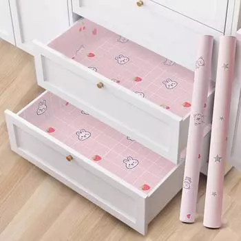 1 рулон ПВХ водонепроницаемая наклейка на шкаф, украшение для дома, коврик для стола, толстая подкладка для ящика, влагостойкие настенные наклейки, напечатанные