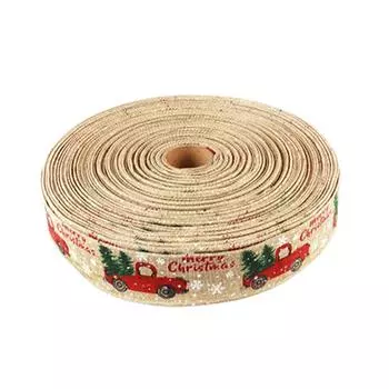 1 рулон рождественской ленты для свадебного украшения рождественской елки с блестками, напечатанные подарки, упаковка, цветы, банкет, искусство своими руками, ремесленные изделия, лента красный