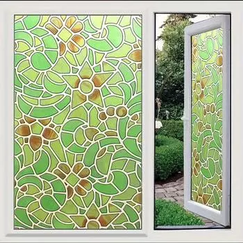 1 рулон с самоклеящейся пленкой с рисунком бамбука для забора, непрозрачные наклейки на окна, специальная пленка для дверей и окон, украшение стен на дверцы шкафов! 4m