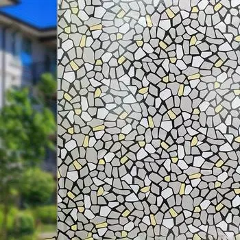 1 рулон самоклеящейся пленки для окон с рисунком мелкого гравия, терморегулирующей защитой от ультрафиолета, непрозрачной наклейкой на окно, специальной пленкой для окон и дверей 4m