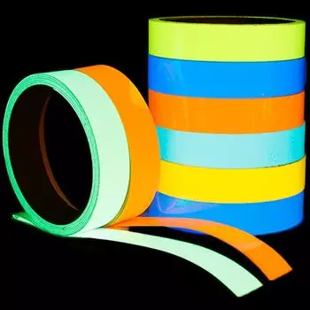 1 рулон самоклеящейся светящейся ленты ночного видения предупреждающие светящиеся ленты для безопасности домашняя сцена вечеринка украшение неоновая лента 1.5cm