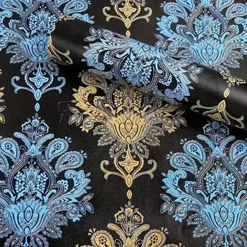 1 рулон самоклеящихся обоев сине-желтого цвета в европейском стиле с цветочным рисунком, отклеенные и наклеенные обои для ремонта мебели, украшения стен! 45*300cm/17.7*118in