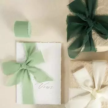 1 рулон шифоновой ленты с бахромой, потертые края, однотонная лента с мягкой текстурой, не выцветающая, романтические кисточки, подарочная упаковка, лента для цветочного букета