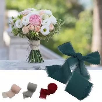 1 рулон шифоновой ленты, устойчивая к разрыву, эластичная полиэфирная лента, свадебное приглашение, лента с потертыми краями, аксессуары для рукоделия