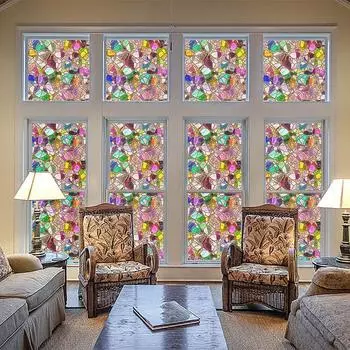 1 рулон стеклянной пленки, статическая теплоизоляционная наклейка на окно, солнцезащитная тонировочная пленка для окон, теплоизоляционная декоративная оконная пленка из ПВХ 40cm x 120cm