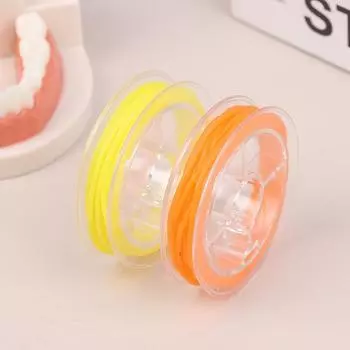 1 рулон стоматологических клиньев резиновых 1,8 мм стабилизирующий шнур клинья линия 2,1 метра средний размер эластичные стоматологические материалы инструменты жёлтый