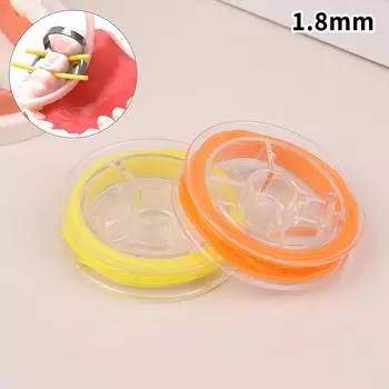 1 рулон стоматологических клиньев резиновых 1,8 мм стабилизирующий шнур клинья линия 2,1 метра средний размер эластичные стоматологические материалы инструменты жёлтый