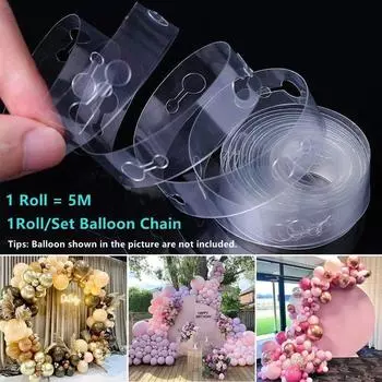 1 рулон, свадебная вечеринка, день рождения, фоновое украшение, цепочка из воздушных шаров 5m