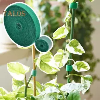 1 рулон связок для растений, двусторонняя водонепроницаемая лента для поддержки вьющихся растений, многоразовые устойчивые к атмосферным воздействиям ремни для фиксации растений для цветов, виноградных лоз, помидоров 12 mm зелёный