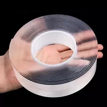 1 рулон универсальной прочной монтажной ленты - Съемная клейкая акриловая лента для приклеивания предметов - Многоразовая прозрачная лента для бытового использования 100CM/39.3inch