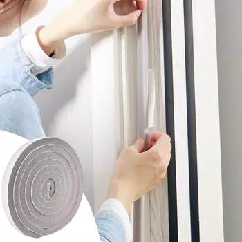 1 рулон уплотнительной ленты для окон, бесшумная ветрозащитная уплотнительная лента, сильная герметизация, хорошая липкость, уплотнительная лента для двери, товары для дома серый