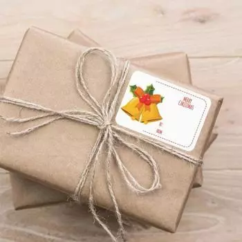 1 рулон в подарок, разные отличные наклейки, самоклеящиеся этикетки с принтом, противоскользящие, рождественские, крафт-имя разноцветный