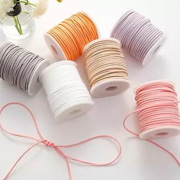 1 рулон веревки из оленьей кожи 50 ярдов рулон ниток для ювелирных изделий подарочная упаковка ремешок ручной работы из оленьей кожи бархатная леска своими руками 3mm*50