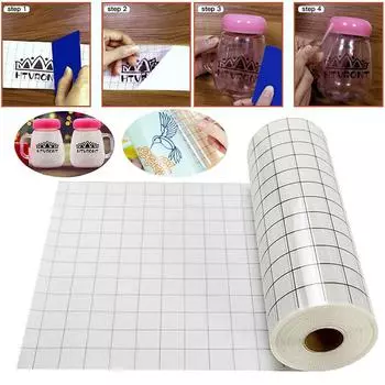 1 рулон виниловой переводной бумажной ленты ПВХ рулон Cricut клейкая прозрачная выравнивающая сетка