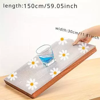 1 рулон водонепроницаемого и противоскользящего пластикового покрытия для полок, многоцелевого покрытия для ящиков шкафов прозрачный