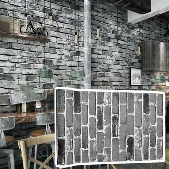 1 рулон водонепроницаемых обоев с имитацией кирпича для домашнего декора, наклейки на стены своими руками, самоклеящиеся 3D-обои для спальни, гостиной из ПВХ