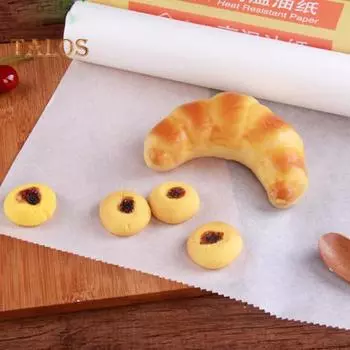 1 рулонная бумага-лайнер, антипригарная пилообразная конструкция, прочная, устойчивая к высоким температурам, двухсторонняя кулинарная бумага, товары для дома белый