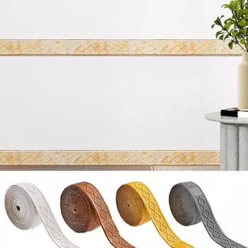 1 рулонная верхняя угловая линия кромочная полоса отклеивающаяся настенная наклейка водонепроницаемая молдинг отделка самоклеящаяся плинтусная линия декоративная 7cm*9.2m