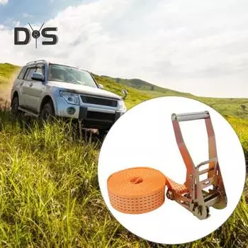 1 рулонный крепежный ремень, прочный несущий ремень, прочный универсальный ремень с храповым механизмом для мастерской, кемпинга, отдыха на природе 3M