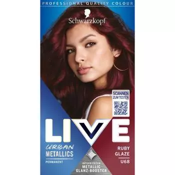 1 Schwarzkopf Hair Dye Live Urban Metallic U68 Ruby Glaze