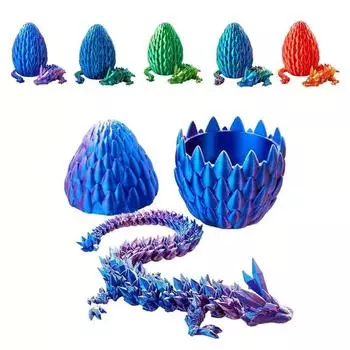 1 набор 3D-печатных яиц дракона для украшения дома, студенческих образовательных семейных украшений, рождественского подарка фиолетовый