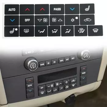 1 Set A/C Climate Control Button Repair Decal Sticker For Buick Lacrosse 2005-09