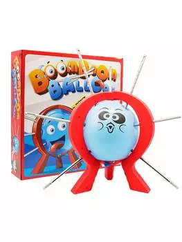 1 Set Balloon Popping Party Game Kit, Funny Tabletop Game For Family, Includes 10 Balloons, 9 Sticks, Dice, Stand, Frame To Pop Balloons, Pranks one-size красный
