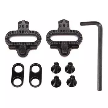 1 Set Bicycle Cycling Shoes Pedal Cleat with Hex Wrench MTB Mountain Road Bike Self-locking Pedal Cleats Replacement Bike Accessories чёрный