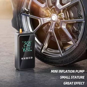 1 Set Car Mounted Inflation Pump Tire Inflator for Electric Cars Wireless Convenient Inflation LCD Display Extra Long Range