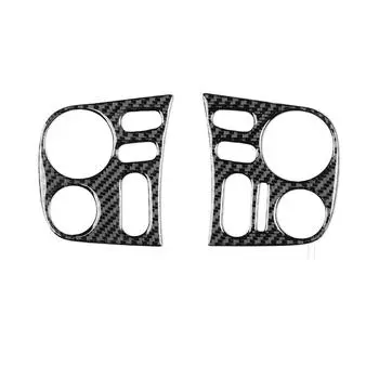 1 Set Carbon Fiber Dashboard Side Button Panel Trims For Honda S2000 2000-2009